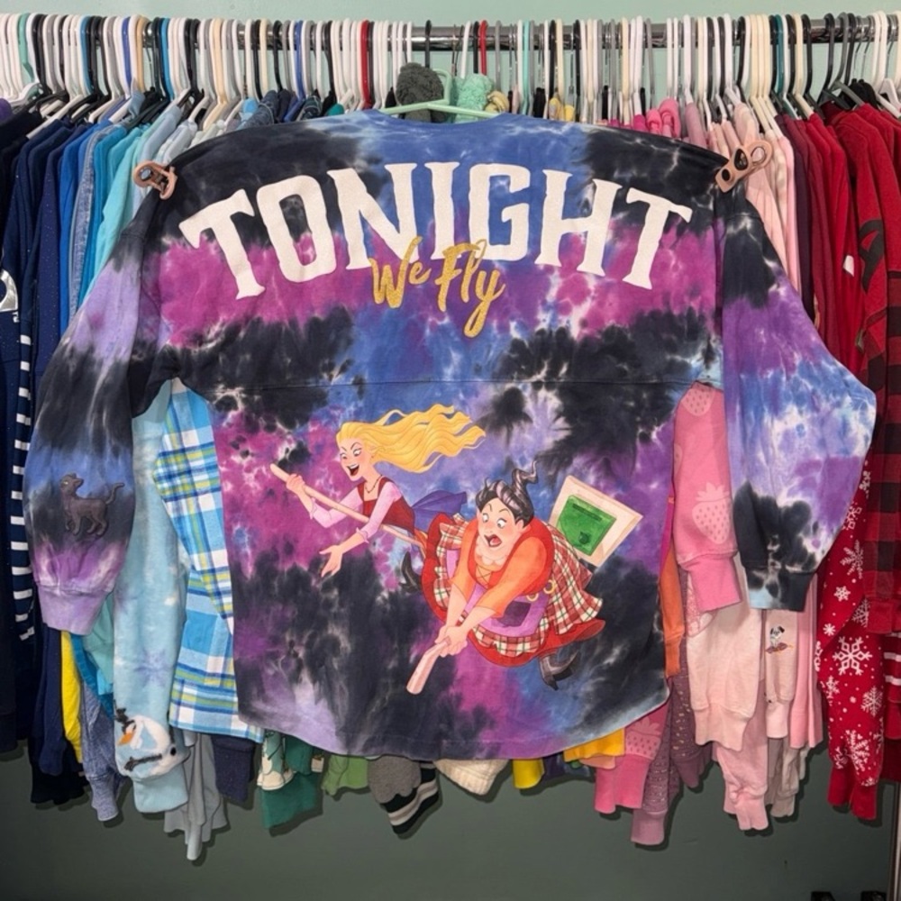 Disney parks hocus pocus tie dye tonight we fly spirit jersey M NWOT